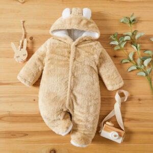 Rs 149 Bear Design Long-sleeve Baby Jumpsuit The Spark Shop